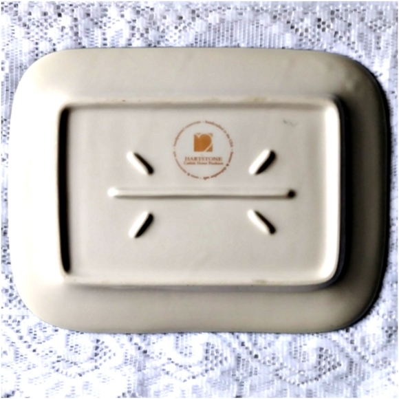 Hartstone Blue/Purple Pansy Flowers Serving Platter - Picture 3 of 5